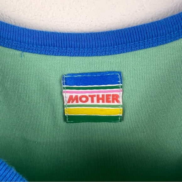 MOTHER The Open Arms Tank Top Neptune Green and Blue Aster - Picture 3 of 7